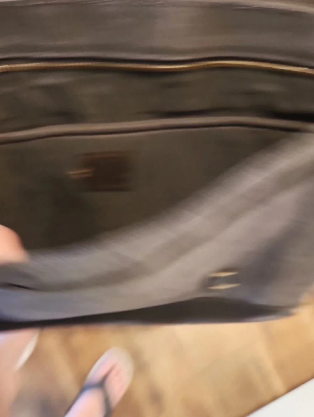 Waxed Canvas Messenger Bag in Charcoal Gray with Leather Trim 14x17